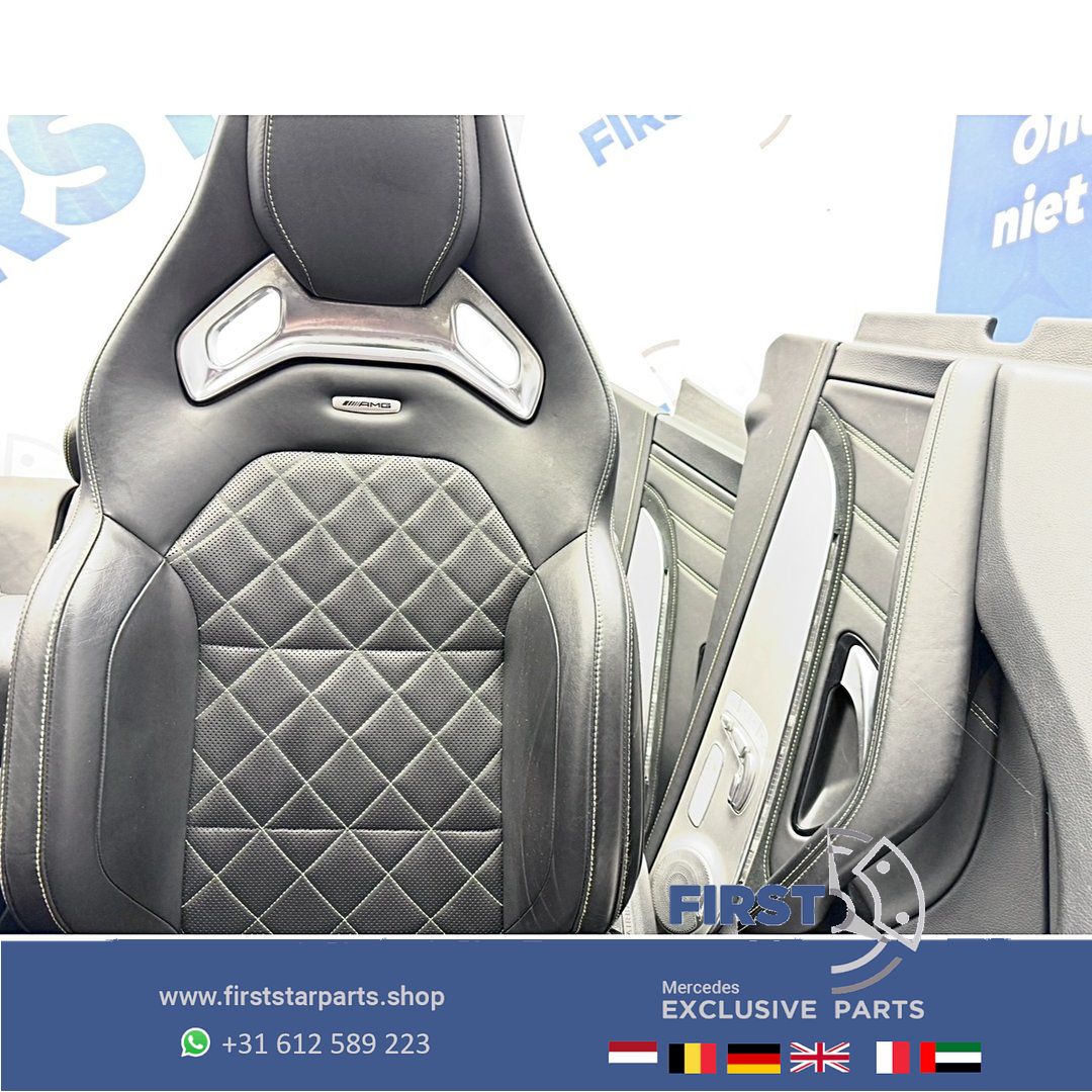 C253 GLC 63 AMG COUPÉ interieur Mercedes W253 GLC63 kuipstoelen Edition 1 bekleding completo GLC63S PERFORMANCE INTERIEUR GELE STIK RECARO SITZE SEATS STOELEN ZETELS EDITION 1 chairs and bench usado en Menorca foto 7