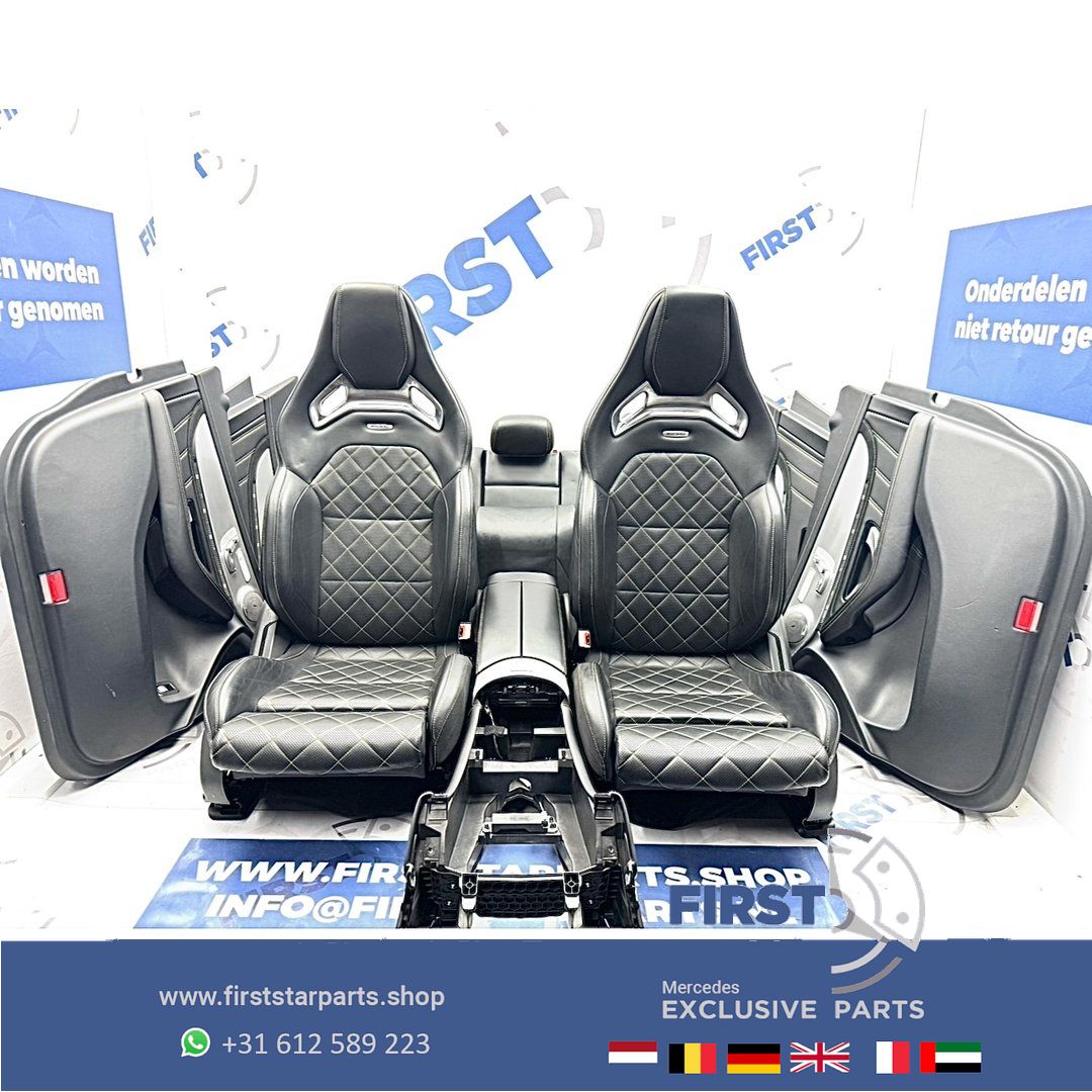 C253 GLC 63 AMG COUPÉ interieur Mercedes W253 GLC63 kuipstoelen Edition 1 bekleding completo GLC63S PERFORMANCE INTERIEUR GELE STIK RECARO SITZE SEATS STOELEN ZETELS EDITION 1 chairs and bench usado en Menorca foto 2