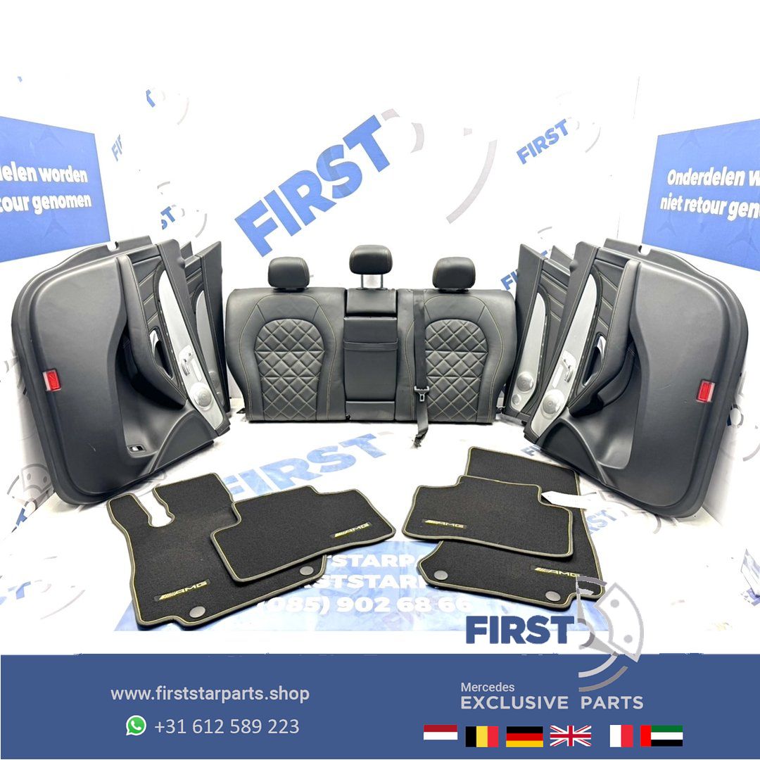 C253 GLC 63 AMG COUPÉ interieur Mercedes W253 GLC63 kuipstoelen Edition 1 bekleding completo GLC63S PERFORMANCE INTERIEUR GELE STIK RECARO SITZE SEATS STOELEN ZETELS EDITION 1 chairs and bench usado en Menorca foto 31