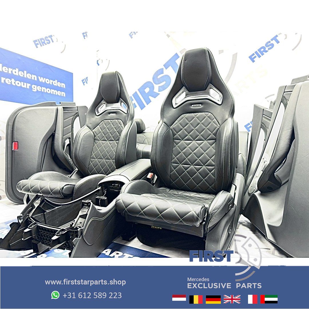 C253 GLC 63 AMG COUPÉ interieur Mercedes W253 GLC63 kuipstoelen Edition 1 bekleding completo GLC63S PERFORMANCE INTERIEUR GELE STIK RECARO SITZE SEATS STOELEN ZETELS EDITION 1 chairs and bench usado en Menorca