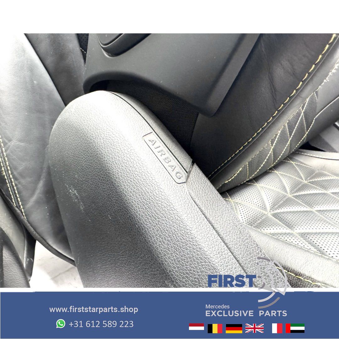 C253 GLC 63 AMG COUPÉ interieur Mercedes W253 GLC63 kuipstoelen Edition 1 bekleding completo GLC63S PERFORMANCE INTERIEUR GELE STIK RECARO SITZE SEATS STOELEN ZETELS EDITION 1 chairs and bench usado en Menorca foto 22