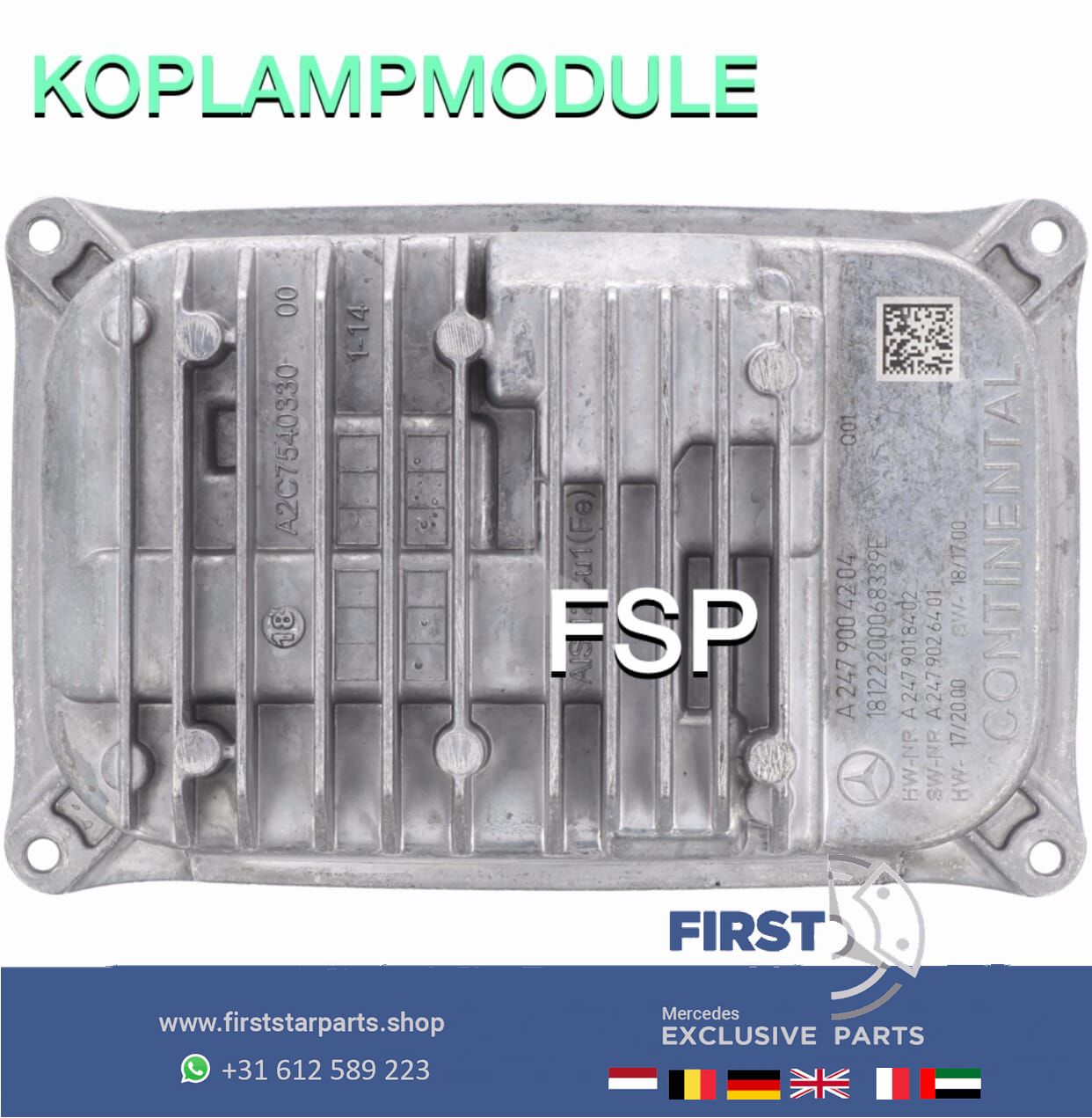 A2479004204 KOPLAMP MODULE LED High Performance / Multibeam A B C CLA G GLC GLE Clase Sprinter originalINEEL MERCEDES LINKS/RECHTS 2018-2021 headlight mechanism usado en Menorca