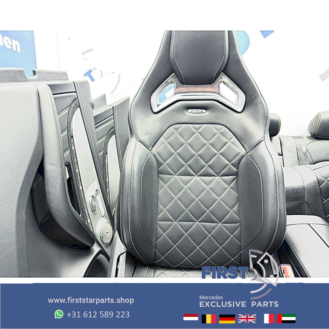 W253 GLC 63 AMG COUPÉ interieur Mercedes C253 GLC63 stoelen Edition 1 bekleding completo GLC63S PERFORMANCE INTERIEUR GELE STIK RECARO SITZE SEATS EDITION 1 chairs and bench usado en Menorca foto 6