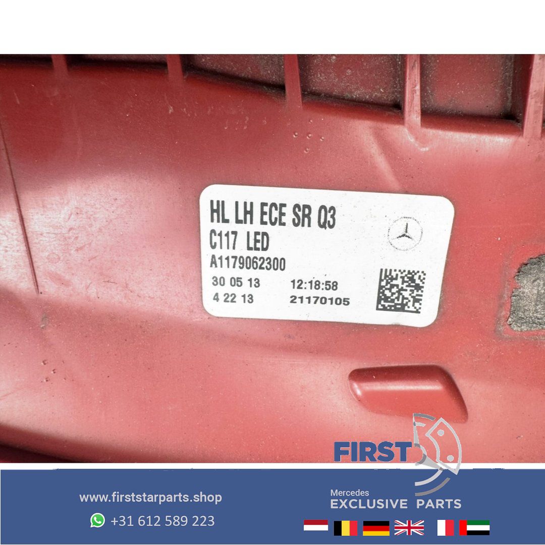 W117 X117 CLA LED achterlicht SET links rechts PRE FACELIFT originalineel Mercedes 2013-2019 tail light left and right usado en Menorca foto 11