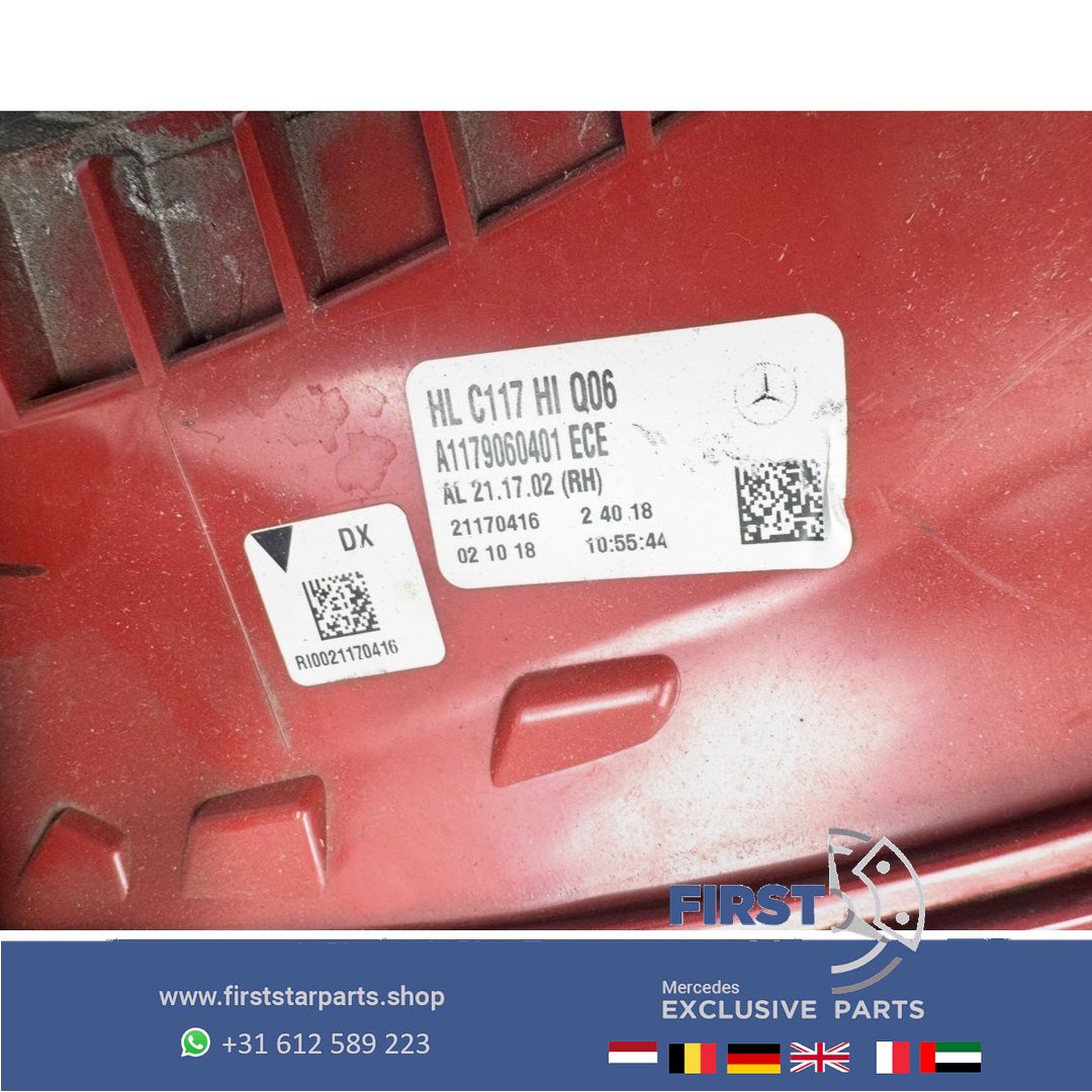 W117 X117 CLA LED achterlicht SET links rechts PRE FACELIFT originalineel Mercedes 2013-2019 tail light left and right usado en Menorca foto 12