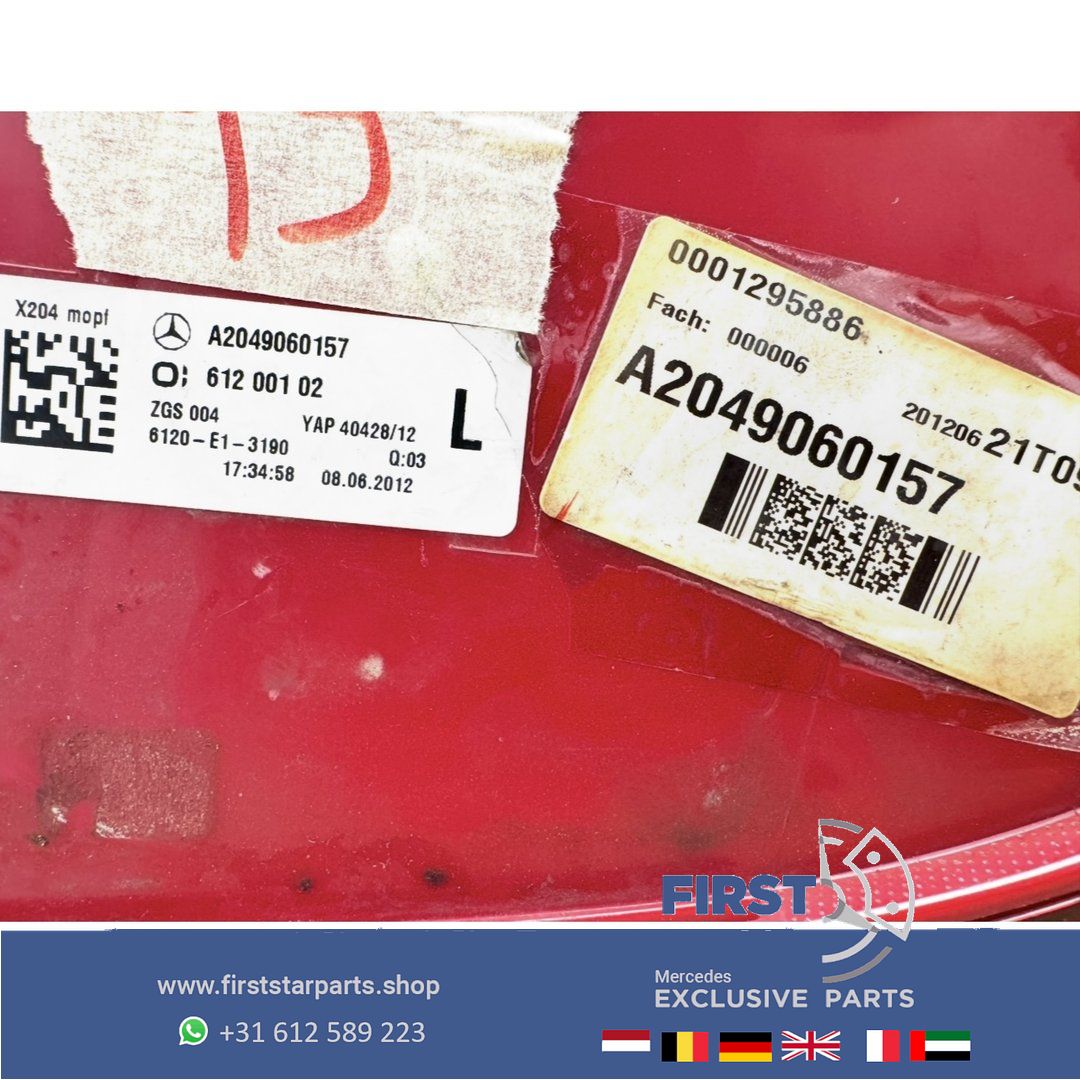 X204 GLK FACELIFT LED Achterlicht LINKS A2049060157 Mercedes GLK Clase 2008-2015 MOPF X204 W204 A 204 906 01 57 tail light single usado en Menorca foto 6