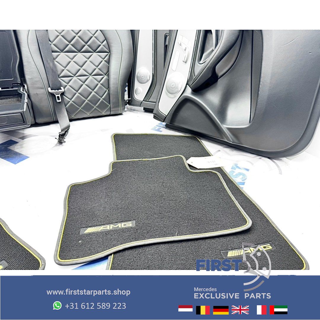 STOELEN GLC63 W253 GLC 63 AMG COUPÉ interieur Mercedes C253 GLC63 stoelen Edition 1 bekleding completo GLC63S PERFORMANCE INTERIEUR GELE STIK RECARO SITZE SEATS EDITION 1 chairs and bench usado en Menorca foto 30