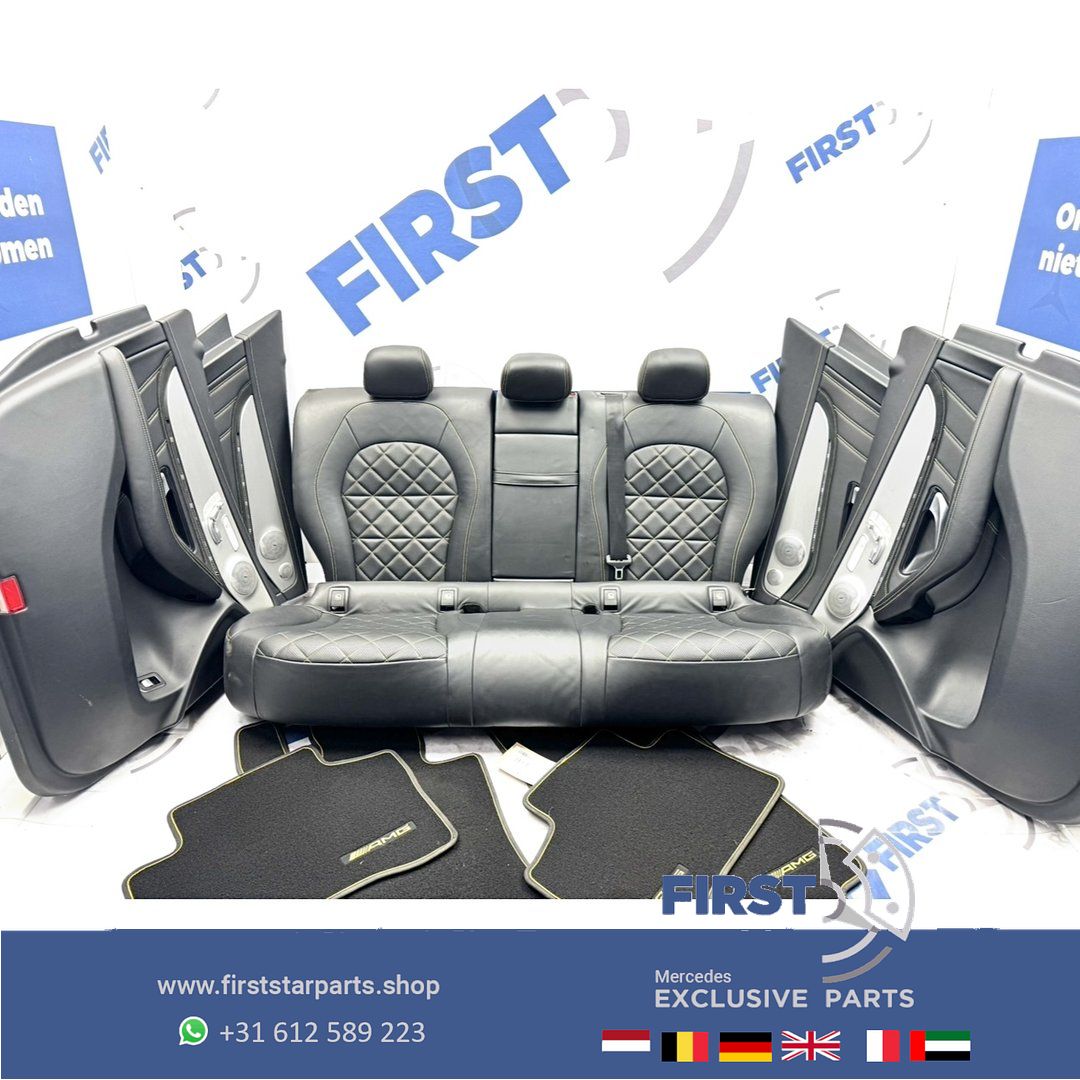STOELEN GLC63 W253 GLC 63 AMG COUPÉ interieur Mercedes C253 GLC63 stoelen Edition 1 bekleding completo GLC63S PERFORMANCE INTERIEUR GELE STIK RECARO SITZE SEATS EDITION 1 chairs and bench usado en Menorca foto 5