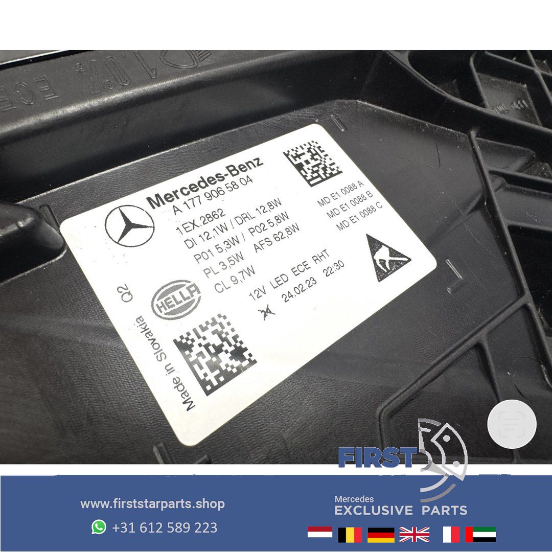 W177 FACELIFT KOPLAMP A35 A45 AMG LED MULTIBEAM RECHTS A1779065804 Mercedes A Clase 2022-2026 originalINEEL MB A 177 906 58 04 V177 head lamp single usado en Menorca foto 6
