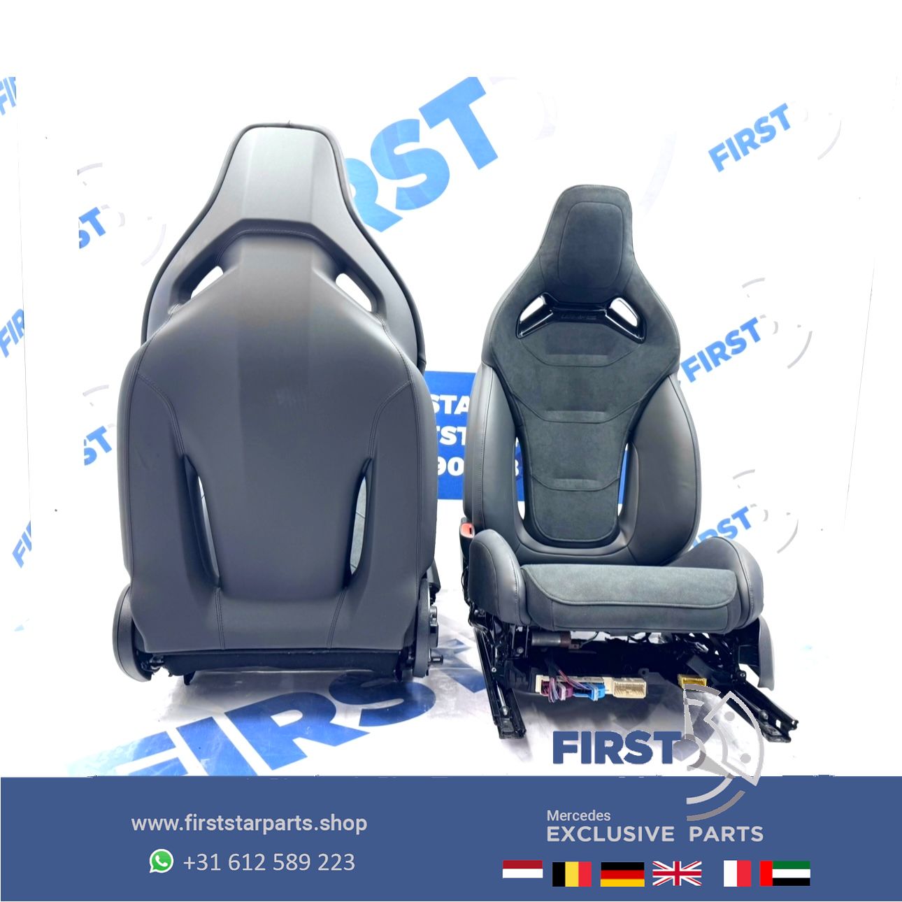 W206 C63 AMG KUIP STOELEN SET C63s E PERFORMANCE S206 interieur Mercedes C Clase 2022-2027 PERFORMANCE ZETELS A2065403452 BEKLEDING SITZE SET seat single usado en Menorca foto 18