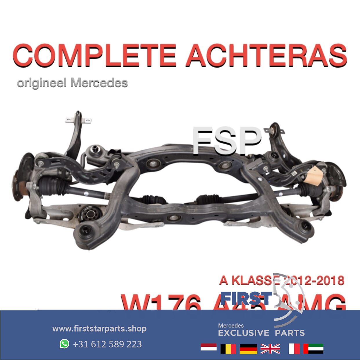 W176 A45 AMG ACHTERAS completo Mercedes A Clase 45 2012-2018 originalineel rear axle usado en Menorca
