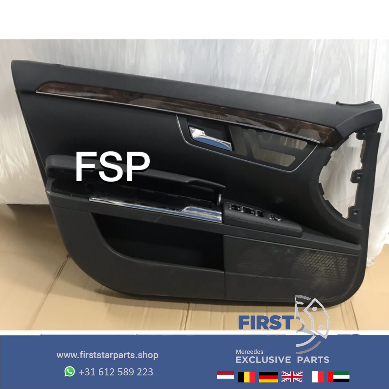 W221 S Clase DEURPANELEN SET (4X) originalineel Mercedes DEUR KAART PANEEL SET door upholstery door panel complete set usado en Menorca