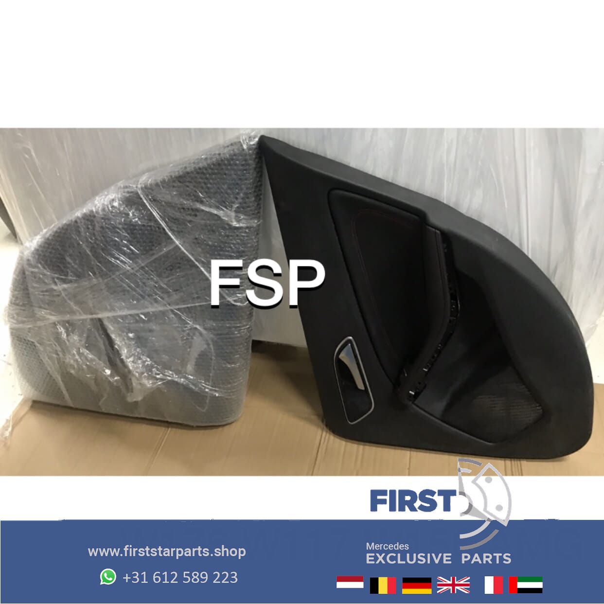 W176 A W117 CLA W156 GLA 45 AMG DEURPANEEL LINKS/RECHTS ACHTER DEUR PANEEL KAART ZWART door upholstery door panel single usado en Menorca foto 2
