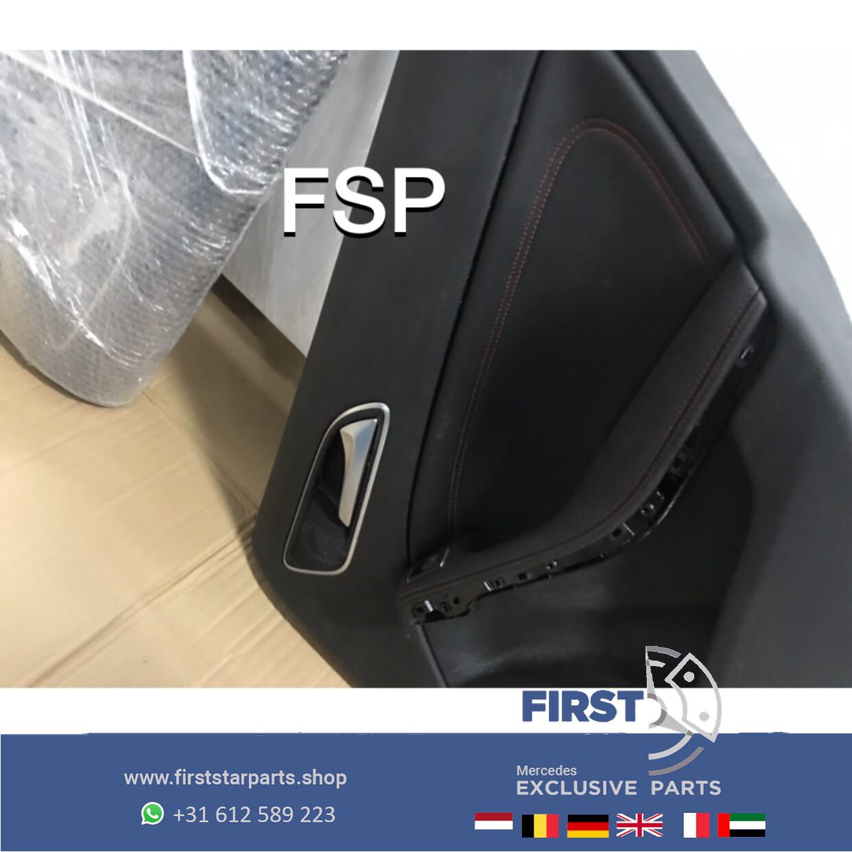 W176 A W117 CLA W156 GLA 45 AMG DEURPANEEL LINKS/RECHTS ACHTER DEUR PANEEL KAART ZWART door upholstery door panel single usado en Menorca foto 3