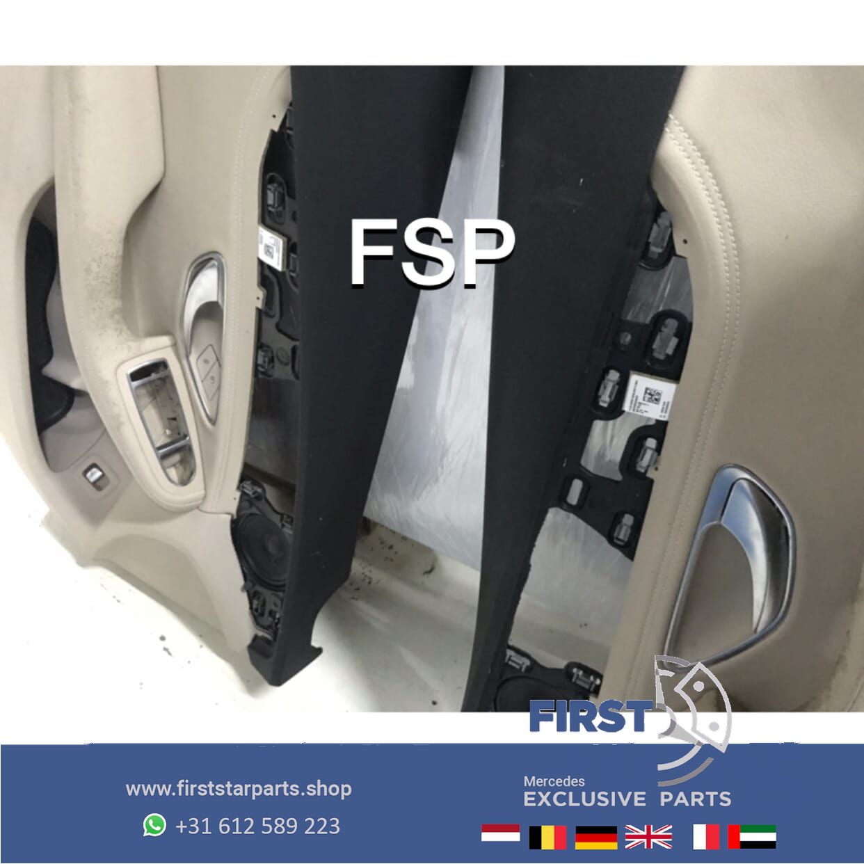W205 DEURPANELEN SET BEIGE Mercedes C Clase DEUR PANEEL KAART 2014-2020 originalINEEL door upholstery door panel complete set usado en Menorca foto 2
