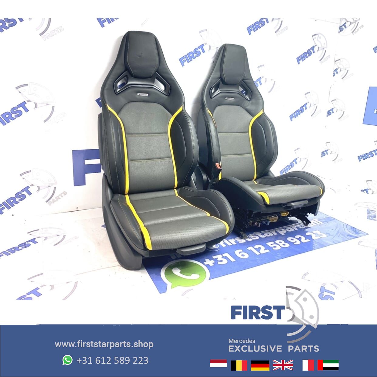 W177 C118 H247 45 S AMG PERFORMANCE STOELEN GEEL Mercedes A CLA GLA 45 AMG Clase 2018-2022 A45S CLA45S GLA45S Recaro zetels SET complete interior usado en Menorca foto 2