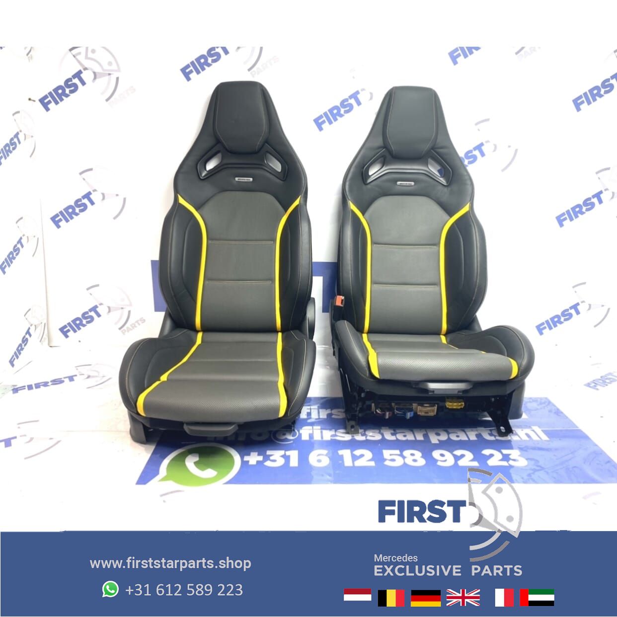 W177 C118 H247 45 S AMG PERFORMANCE STOELEN GEEL Mercedes A CLA GLA 45 AMG Clase 2018-2022 A45S CLA45S GLA45S Recaro zetels SET complete interior usado en Menorca foto 3