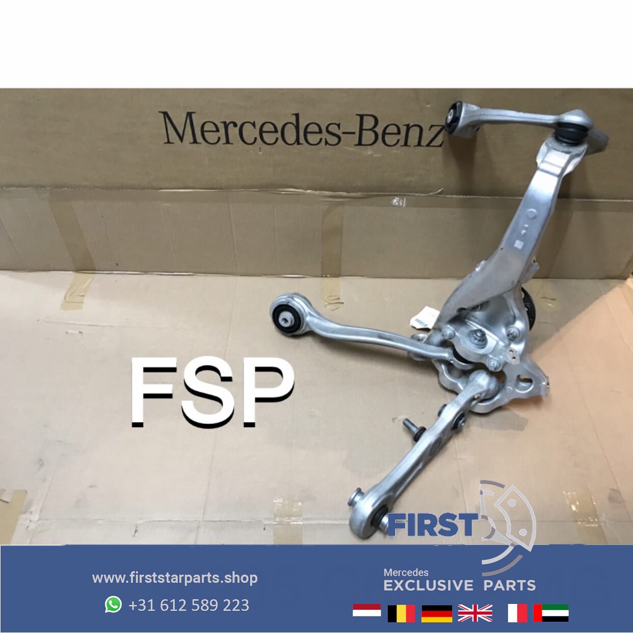 W205 C205 C63 S WIELNAAF FUSEE DRAAGARM ASSCHENKEL completo C Clase 63 2014-2020 originalINEEL Mercedes wheel suspension complete usado en Menorca foto 3