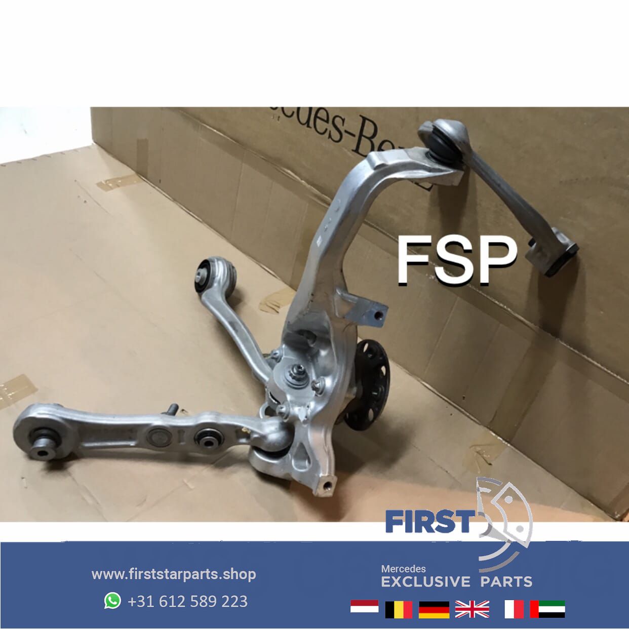 W205 C205 C63 S WIELNAAF FUSEE DRAAGARM ASSCHENKEL completo C Clase 63 2014-2020 originalINEEL Mercedes wheel suspension complete usado en Menorca foto 5