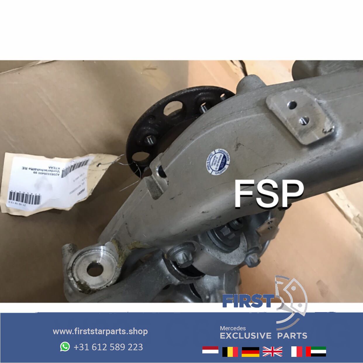 W205 C205 C63 S WIELNAAF FUSEE DRAAGARM ASSCHENKEL completo C Clase 63 2014-2020 originalINEEL Mercedes wheel suspension complete usado en Menorca foto 7