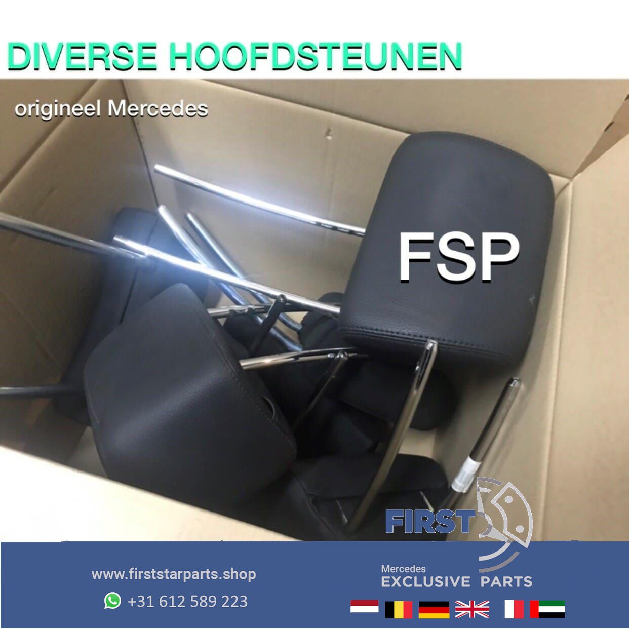 HOOFDSTEUNEN W176 A W246 B W117 CLA W156 GLA W204 C W212 E W166 GLE Clase originalINEEL MERCEDES head rest usado en Menorca
