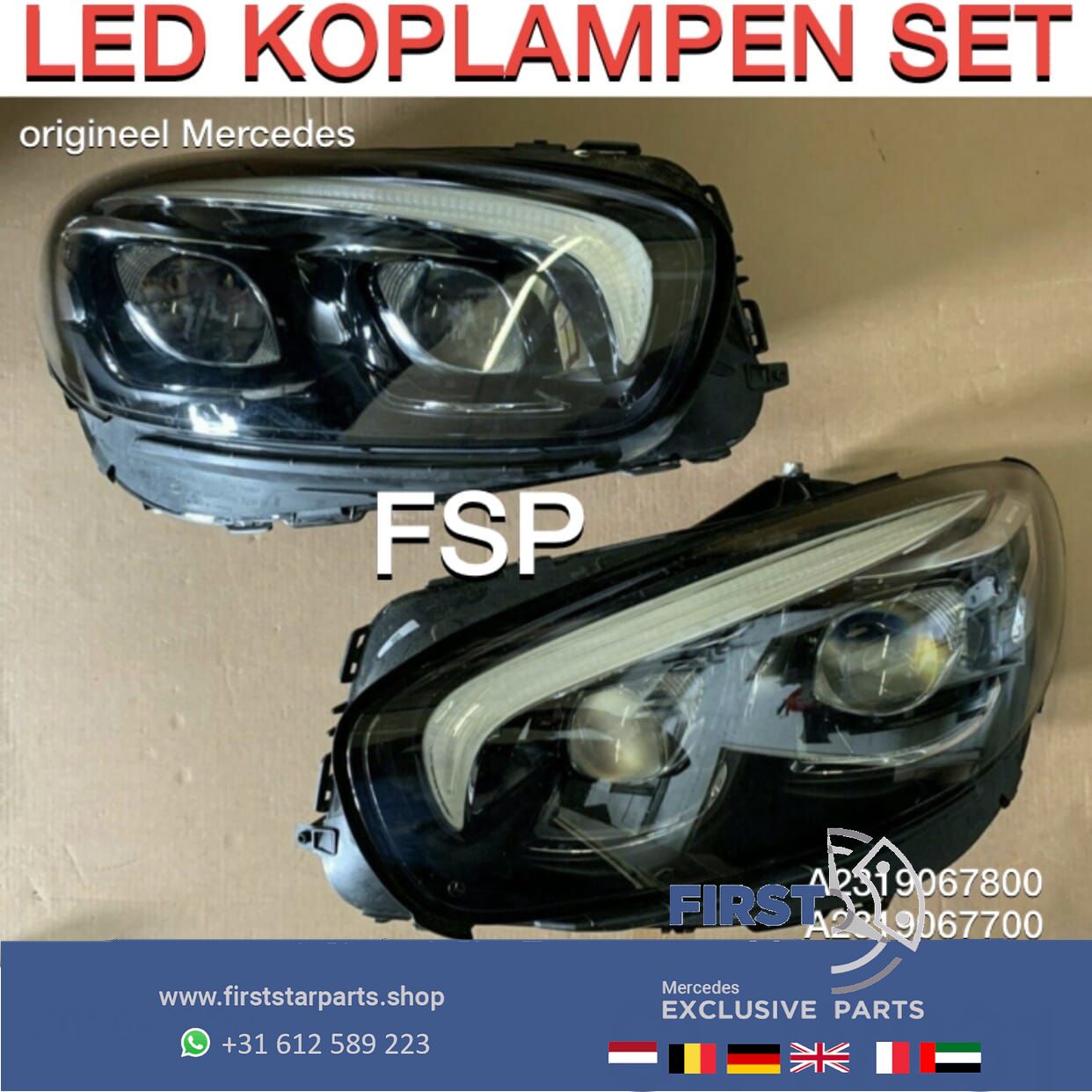 W231 R231 LED FACELIFT ILS KOPLAMPEN SET LINKS + RECHTS 2020 completo originalINEEL Mercedes 2016-2020 headlight left and right usado en Menorca