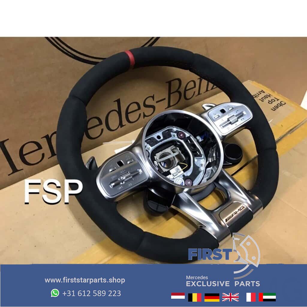 A0004600109 9E38 originalINEEL Mercedes 35 43 45 53 63 AMG STUUR 2020 Alcantara QRB FACELIFT A B C CLA CLS E G GLA GLC GLE GT GTR S Clase 63 AMG steering wheel usado en Menorca foto 5