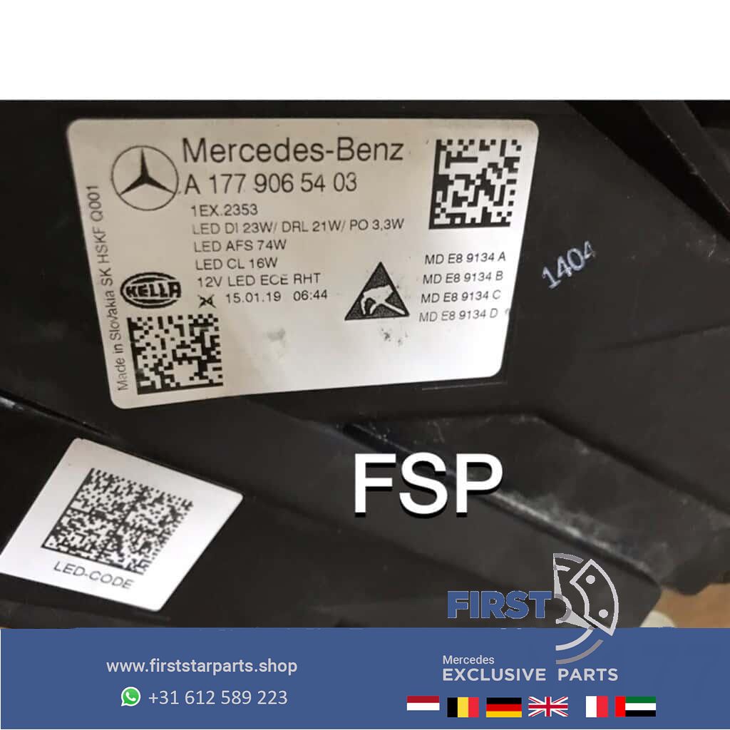 W177 LED MULTIBEAM KOPLAMP LINKS + RECHTS Mercedes A Clase SET 2018-2022 ORIIGINEEL headlight left and right usado en Menorca foto 3