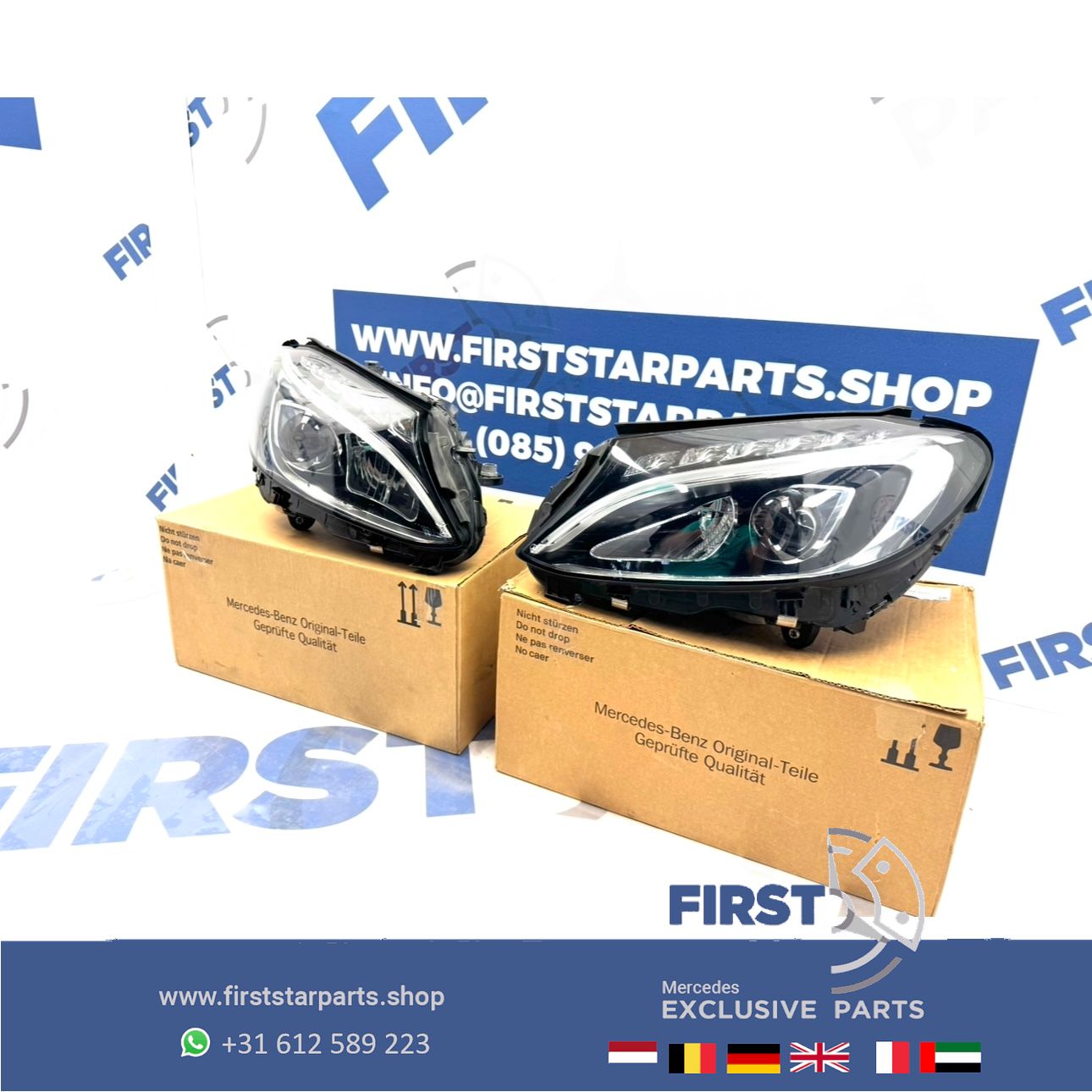 W205 C205 S205 C43 C63 AMG Koplamp SET LED High Performance LINKS RECHTS headlight left and right usado en Menorca foto 3