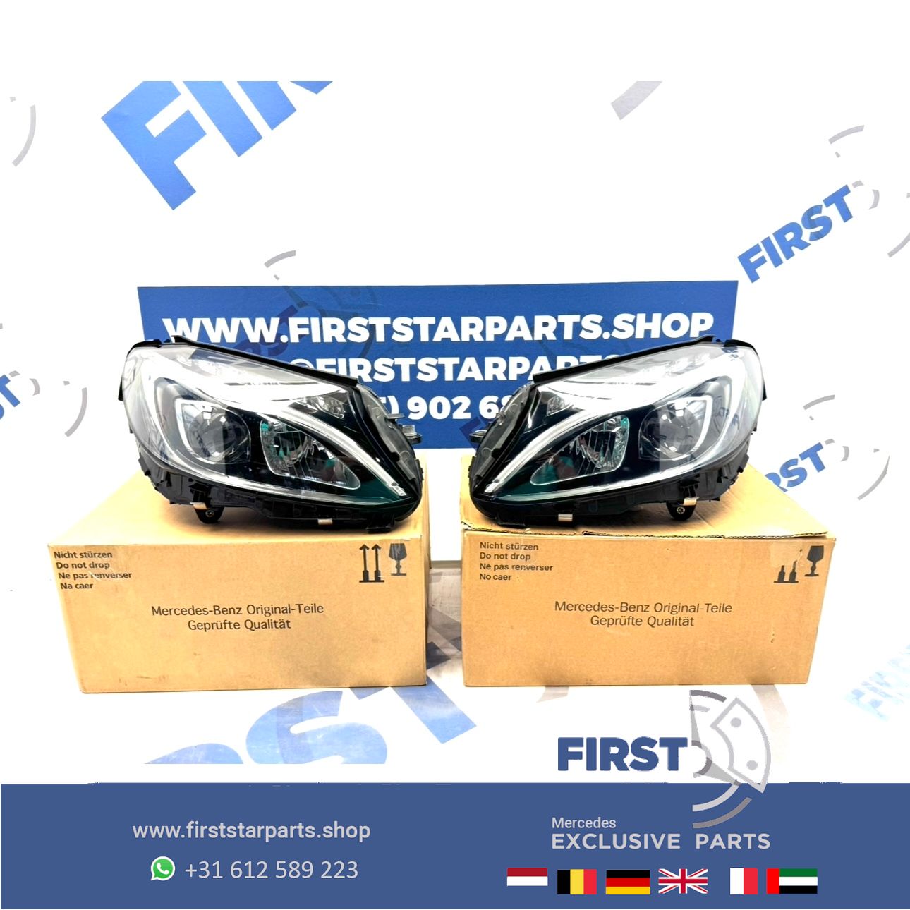 W205 C205 S205 C43 C63 AMG Koplamp SET LED High Performance LINKS RECHTS headlight left and right usado en Menorca foto 2