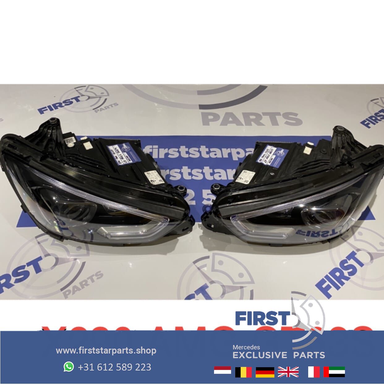 W290 GT 63 S KOPLAMPEN A2909068900 A290906900 SET MULTIBEAM LED LINKS+RECHTS CARBON headlight left and right usado en Menorca foto 2
