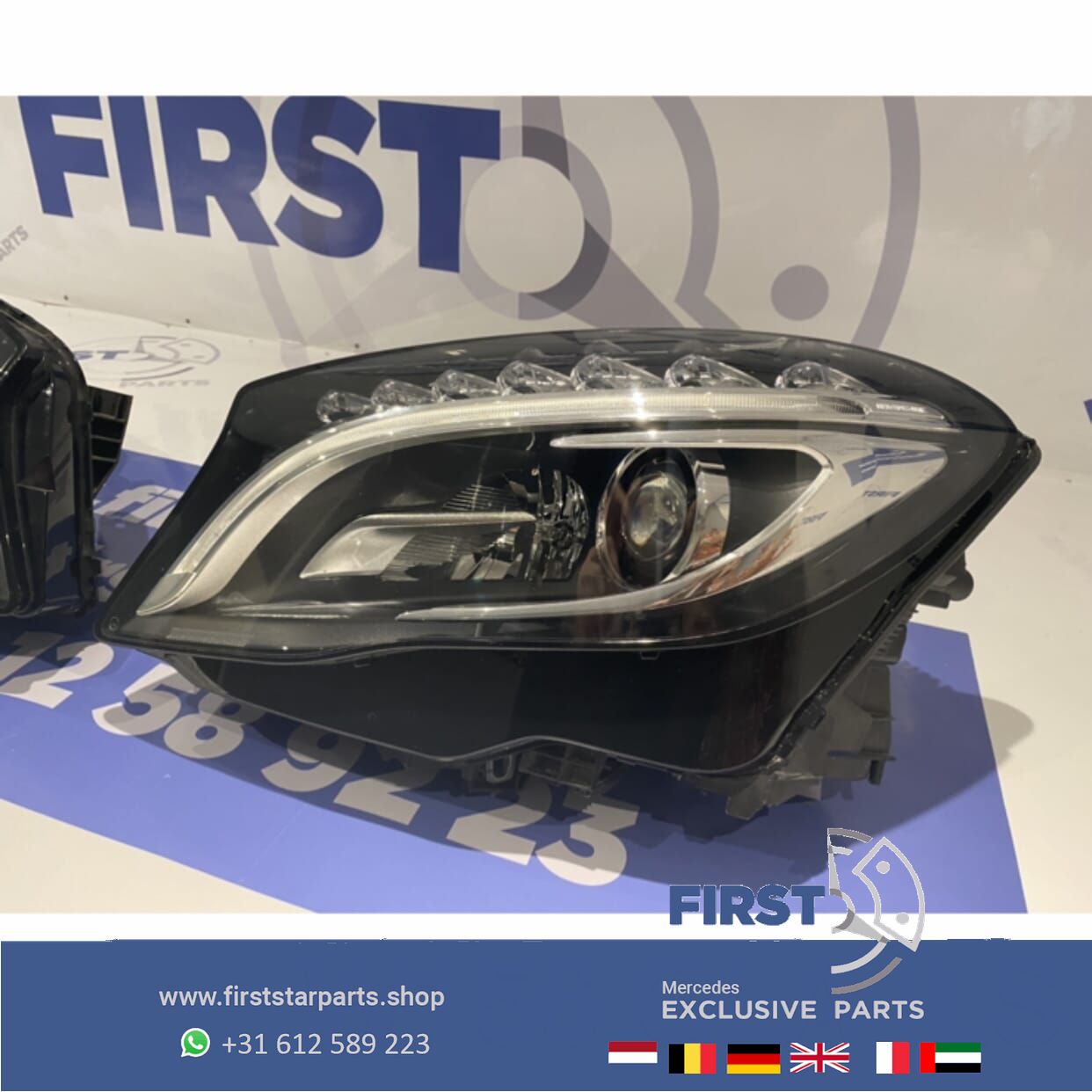 W156 ILS KOPLAMPEN SET LINKS + RECHTS originalineel Mercedes INTELLIGENT LIGHT SYSTEM 2013-2016 X156 headlight left and right usado en Menorca foto 3