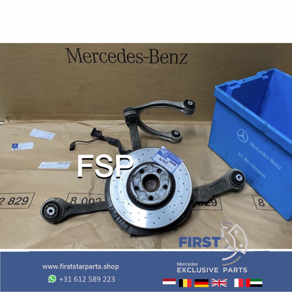 W205 C205 LINKER FUSEE + DRAAGARMEN completo Mercedes C Clase 2014-2021 originalINEEL fusee and accessories usado en Menorca
