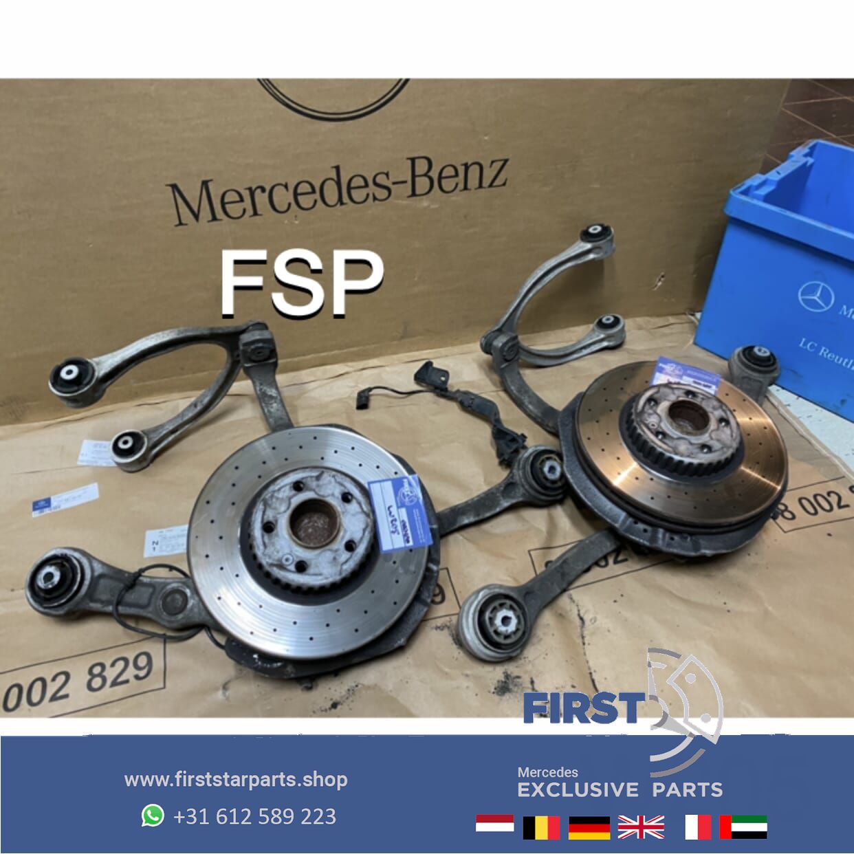 W205 C205 LINKER FUSEE + DRAAGARMEN completo Mercedes C Clase 2014-2021 originalINEEL fusee and accessories usado en Menorca foto 4