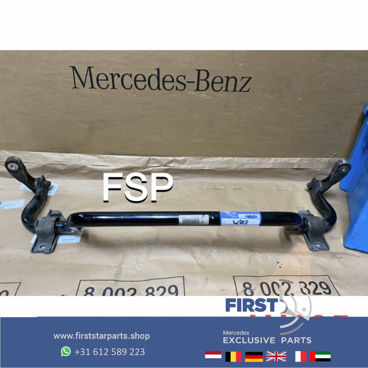 W205 C63 AMG STABILISATOR STANG VOORZIJDE originalineel Mercedes C Clase C63 C63S 2014-2021 stabiliser rod usado en Menorca foto 2