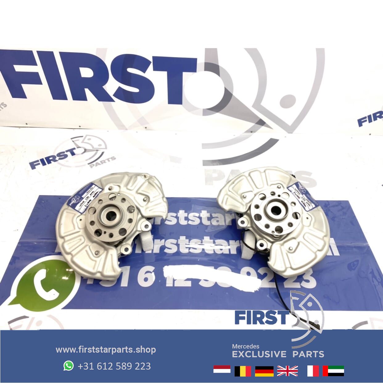 W205 C63 C63s AMG FUSEE WIELLAGER LINKS + RECHTS ACHTER SET C Clase 63 2014-2021 asschenkel completo C63 AMG LINKSACHTER + RECHTSACHTER wheel bearing steering knuckle bearing usado en Menorca