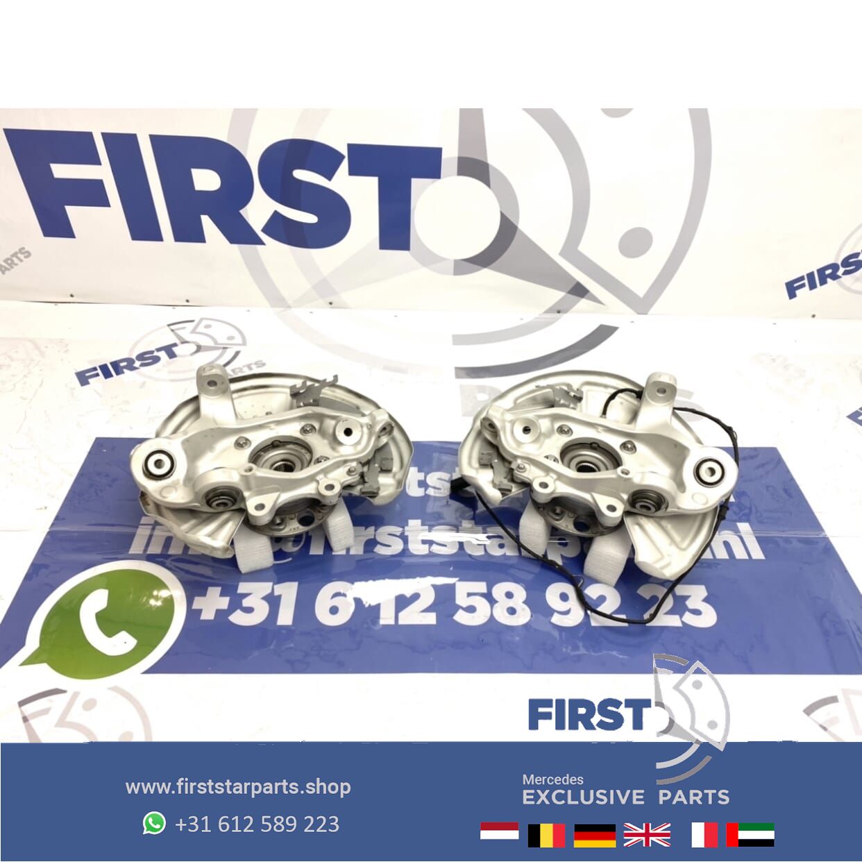 W205 C63 AMG WIELNAAF FUSEE LAGER RECHTSACHTER completo C Clase 2014-2021 originalineel 63 AMG wheel bearing steering knuckle bearing usado en Menorca foto 5