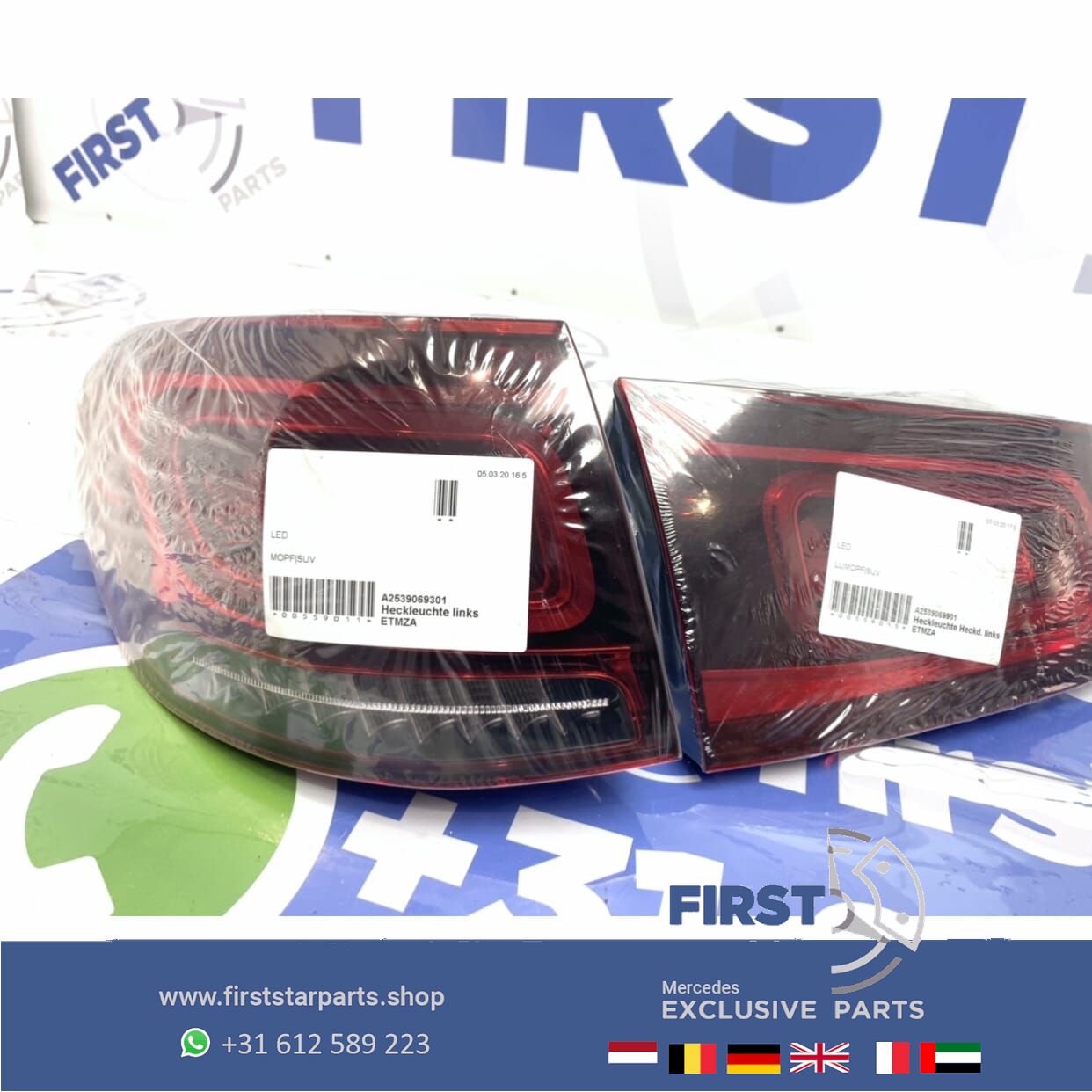 W253 FACELIFT GLC LED ACHTERLICHT SET LINKS Mercedes 2020-2022 originalINEEL LINKS grille head lamp single usado en Menorca
