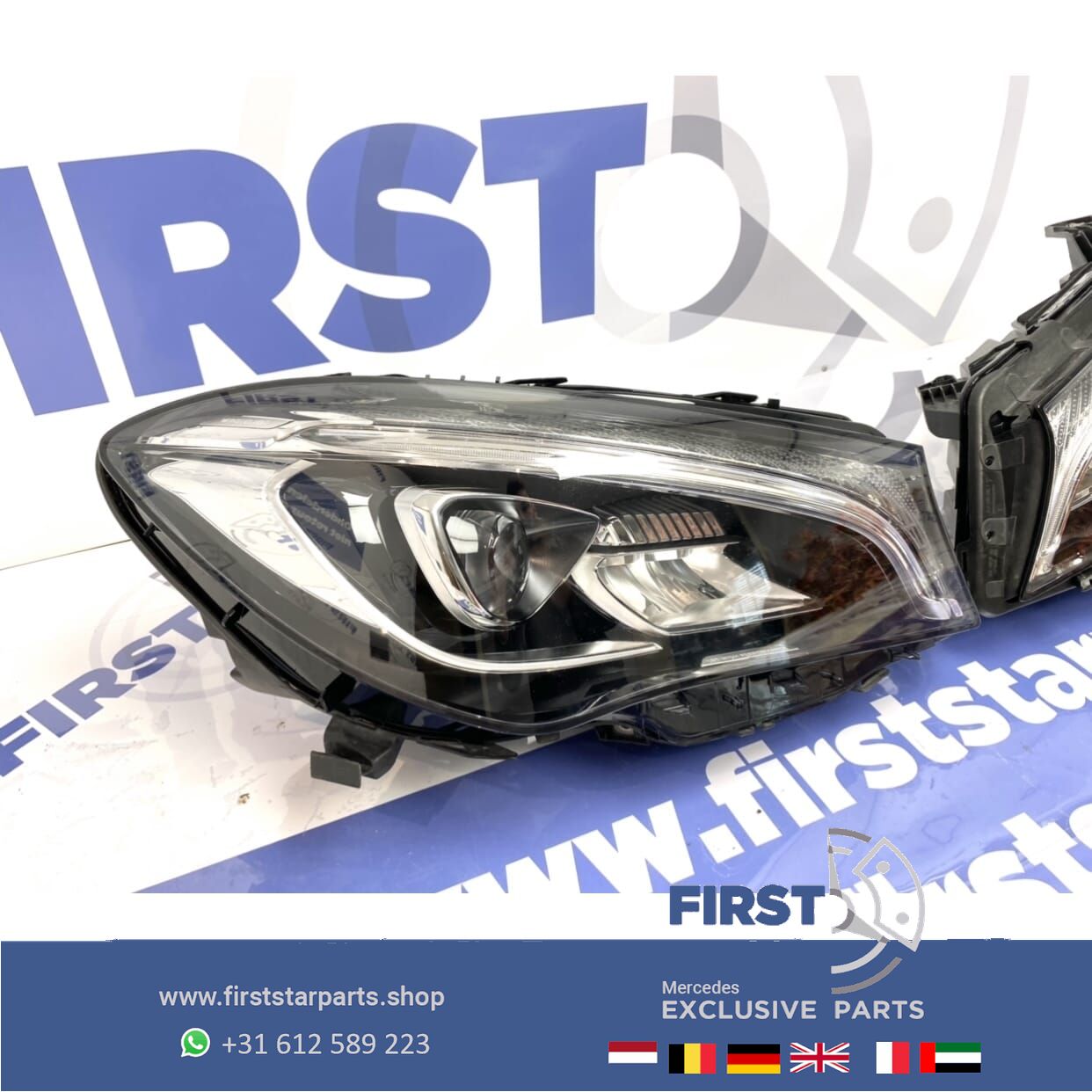 W117 C117 X117 CLA FACELIFT LED Koplampen SET originalineel Mercedes LINKS RECHTS 2013-2019 headlight left and right usado en Menorca foto 2