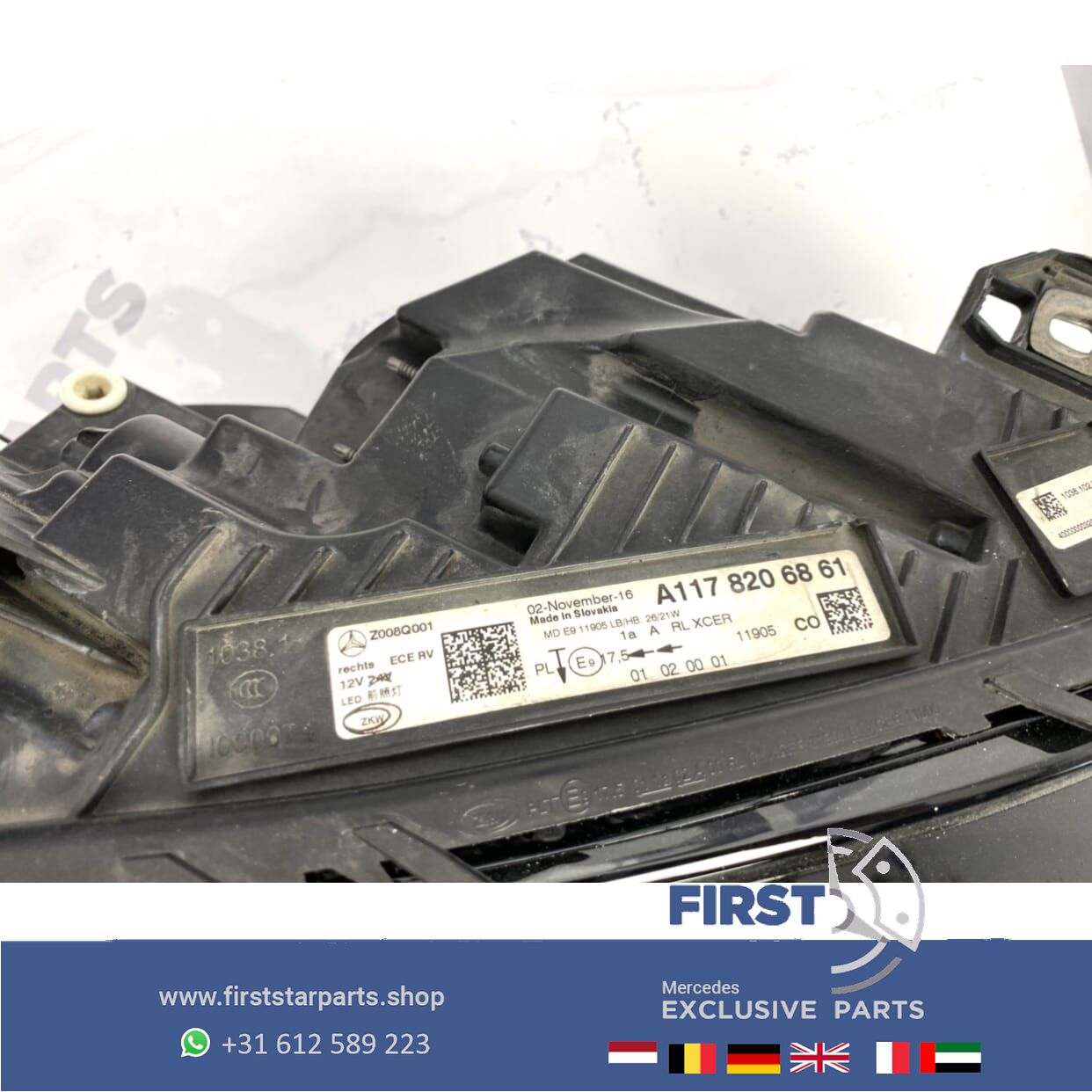 W117 C117 X117 CLA FACELIFT LED Koplampen SET originalineel Mercedes LINKS RECHTS 2013-2019 headlight left and right usado en Menorca foto 3
