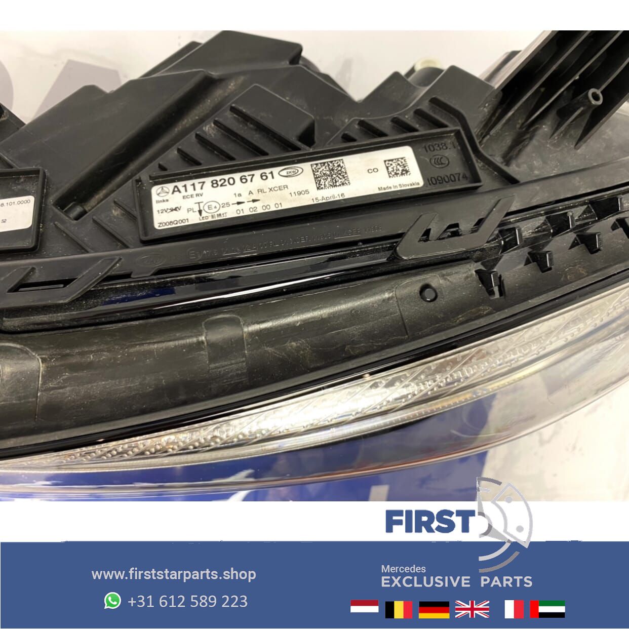 W117 C117 X117 CLA FACELIFT LED Koplampen SET originalineel Mercedes LINKS RECHTS 2013-2019 headlight left and right usado en Menorca foto 5