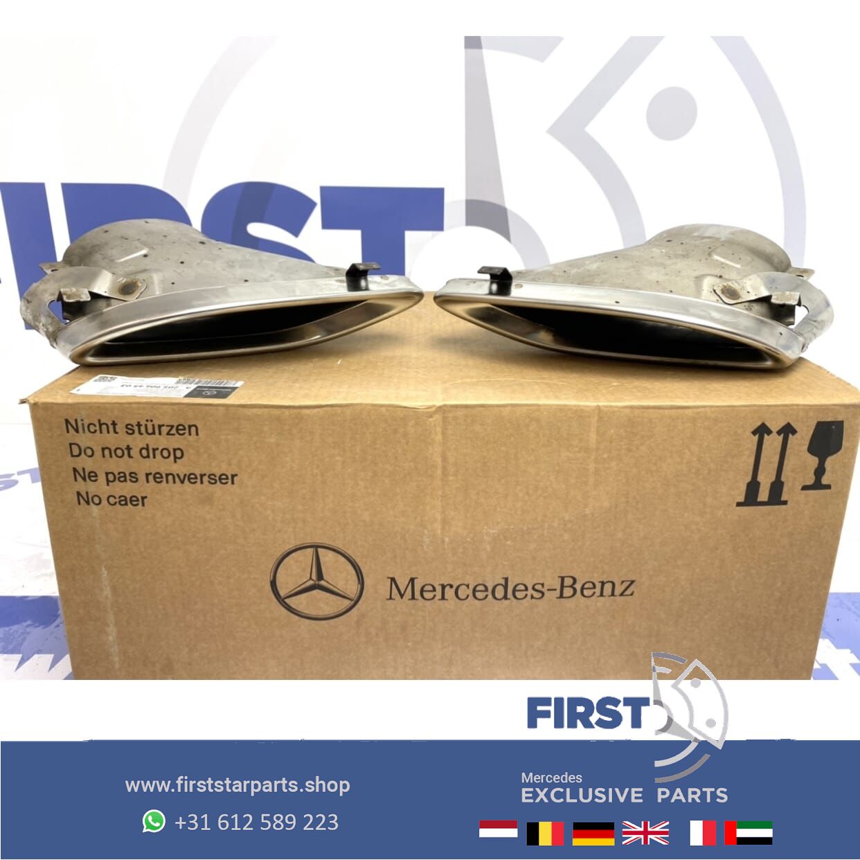 W205 C Clase escapeSIERSTUK RECHTS originalineel escape EINDSTUK exhaust decoration usado en Menorca foto 3