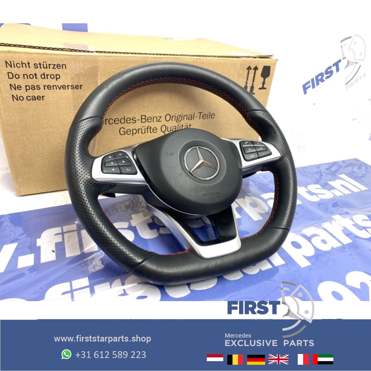 AMG STUUR + AIRBAG A B C CLA G E GLA ML GLE Clase originalINEEL Mercedes 2007-2019 steering wheel usado en Menorca