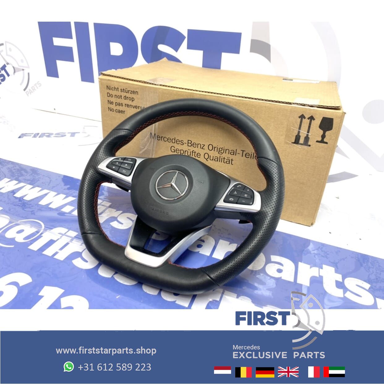 AMG STUUR + AIRBAG A B C CLA G E GLA ML GLE Clase originalINEEL Mercedes 2007-2019 steering wheel usado en Menorca foto 2