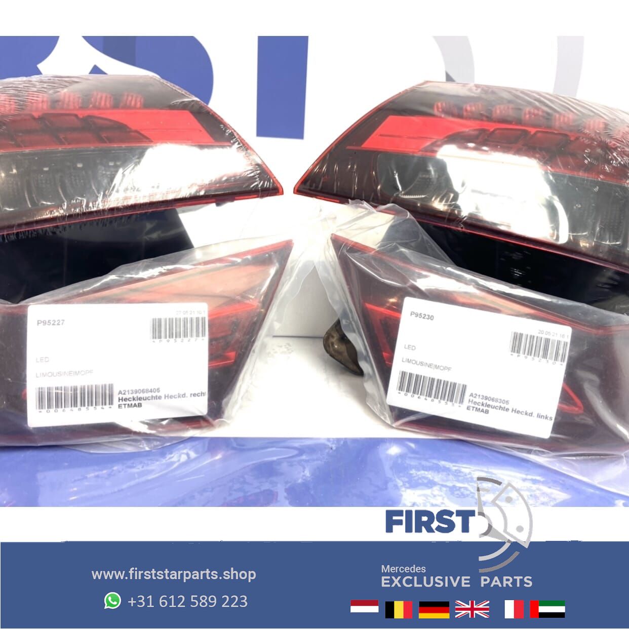W213 FACELIFT ACHTERLICHTEN SET LINKS + RECHTS completo Mercedes E Clase SEDAN 2020-2023 originalINEEL MB tail light left and right usado en Menorca foto 2
