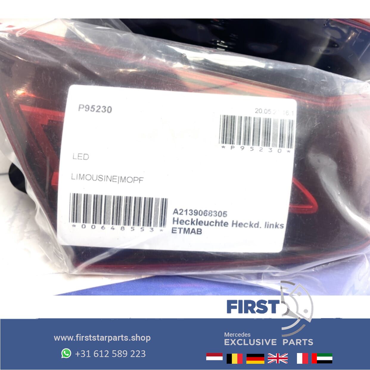W213 FACELIFT ACHTERLICHTEN SET LINKS + RECHTS completo Mercedes E Clase SEDAN 2020-2023 originalINEEL MB tail light left and right usado en Menorca foto 6