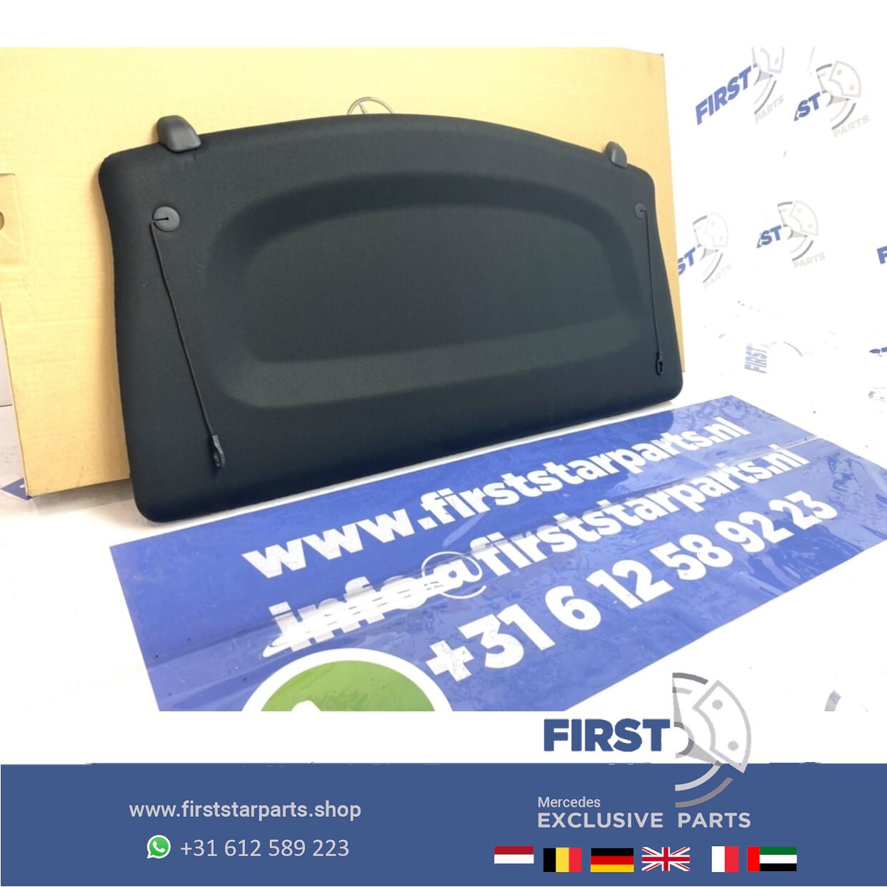 W177 A Clase A35 A45 AMG HOEDENPLANK A1776905400 Mercedes ZWART 2019-2025 A17769054009F93 rear shelf roll cover usado en Menorca foto 2
