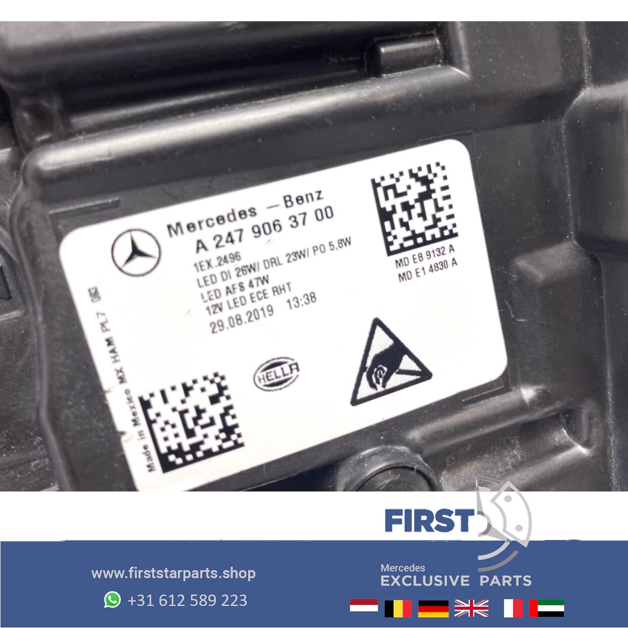 X247 W247 A247 GLB KOPLAMP LINKS HIGH PERFORMANCE LED Mercedes GLB Clase 2018-2025 originalINEEL headlight left and right usado en Menorca foto 3