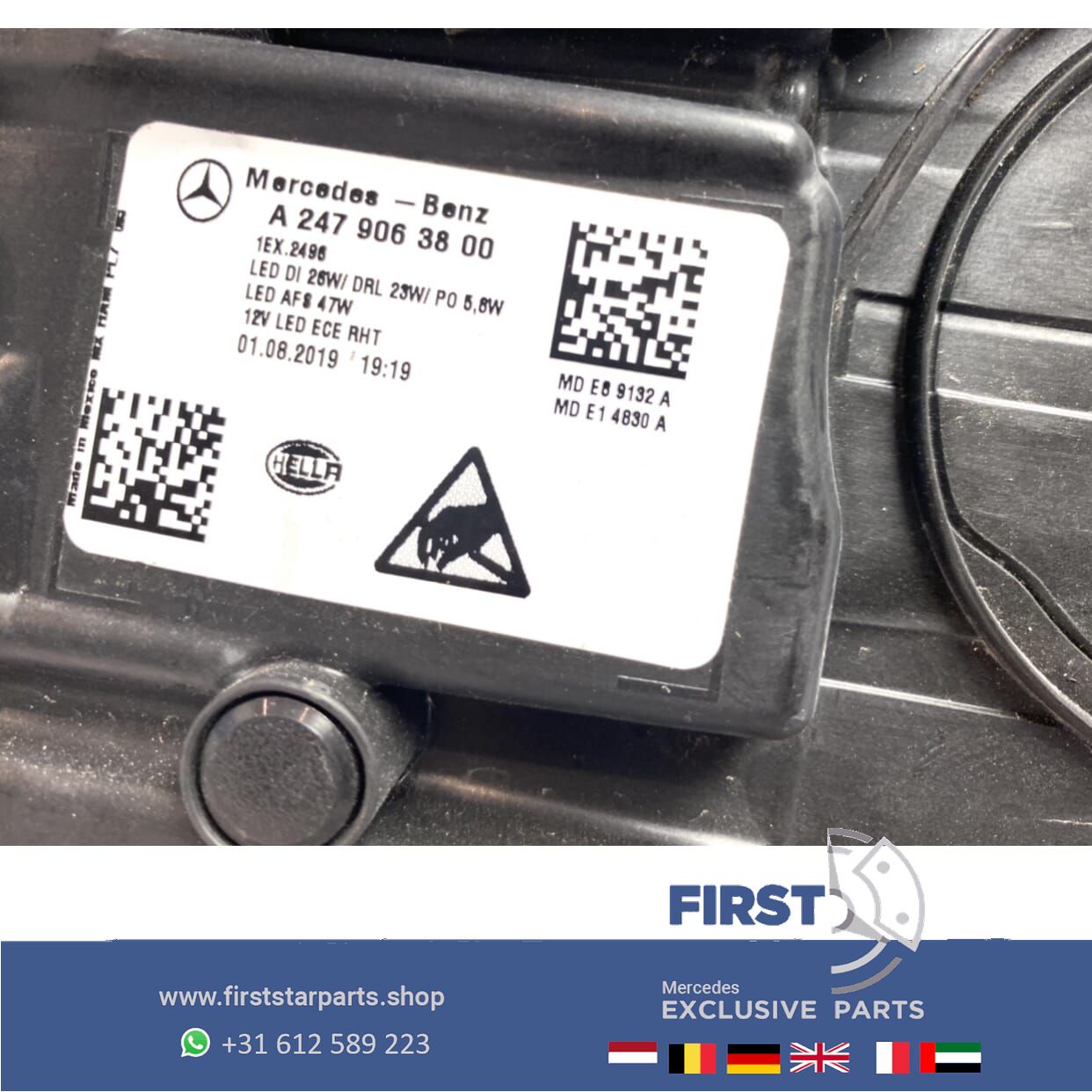 X247 A247 GLB Clase LED HIGH PERFORMANCE KOPLAMPEN SET 2018-2025 originalineel Mercedes LINKS + RECHTS headlight left and right usado en Menorca foto 6