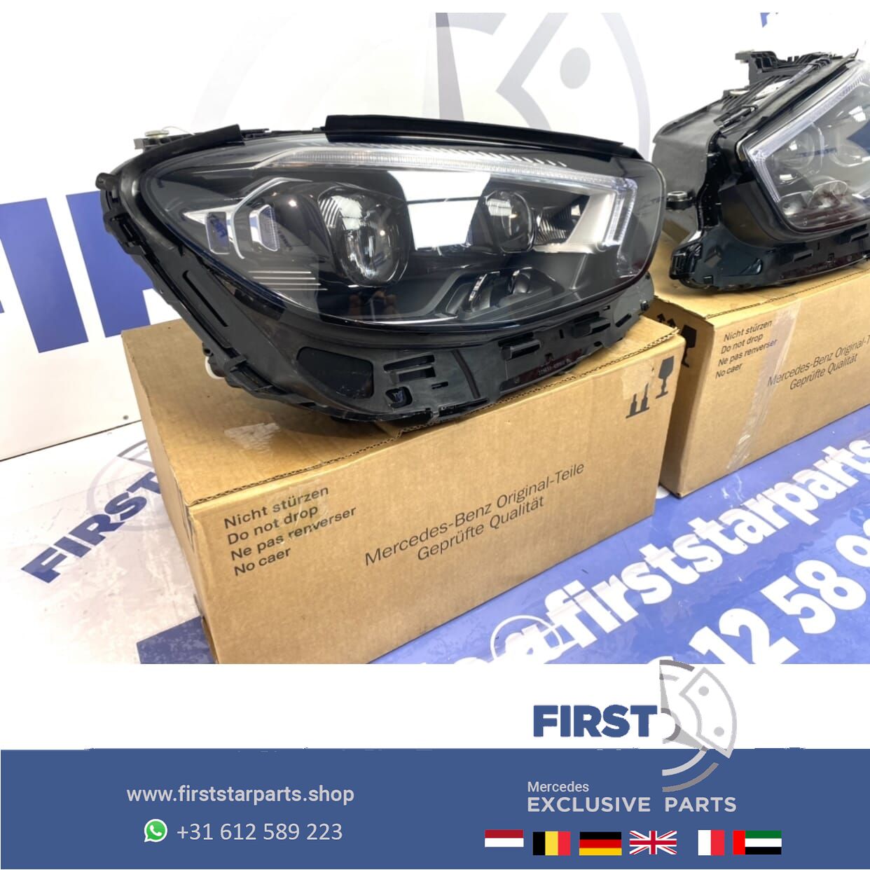 W213 E Clase FACELIFT LED MULTIBEAM KOPLAMPEN SET 2019-2022 originalineel Mercedes LINKS+RECHTS headlight left and right usado en Menorca foto 2